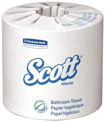 Scott - 2 Ply, 4 Inch Long x 4.1 Inch Wide, Standard Toilet Tissue Roll - 605 Sheets per Roll, 80 Rolls per Case, Recycled Fiber - Strong Tooling