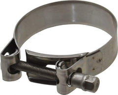 Mikalor - 2-5/8" Hose, 0.78" Wide x 0.04" Thick, T-Bolt Hose Clamp - 2.48 to 2.68" Diam, Stainless Steel - Strong Tooling