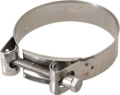 Mikalor - 3-3/4" Hose, 0.98" Wide x 0.04" Thick, T-Bolt Hose Clamp - 3.58 to 3.82" Diam, Stainless Steel - Strong Tooling