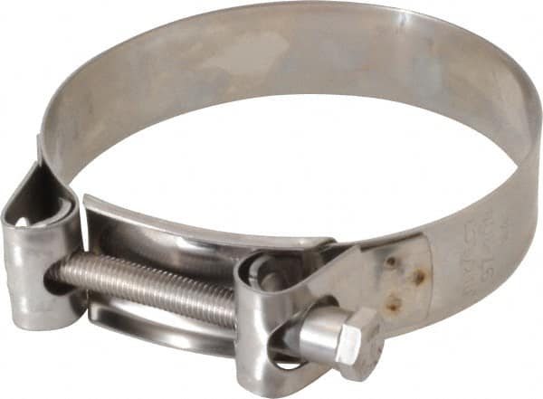 Mikalor - 4" Hose, 0.98" Wide x 0.04" Thick, T-Bolt Hose Clamp - 3.82 to 4.1" Diam, Stainless Steel - Strong Tooling