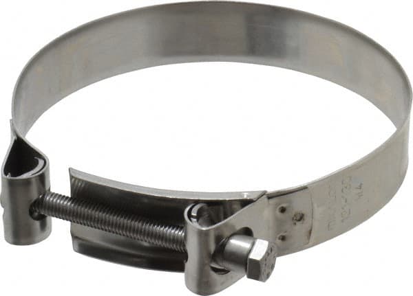 Mikalor - 5" Hose, 0.98" Wide x 0.04" Thick, T-Bolt Hose Clamp - 4.76 to 5.11" Diam, Stainless Steel - Strong Tooling