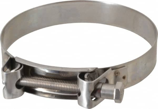 Mikalor - 5-3/4" Hose, 1.1" Wide x 0.051" Thick, T-Bolt Hose Clamp - 5.51 to 5.91" Diam, Stainless Steel - Strong Tooling