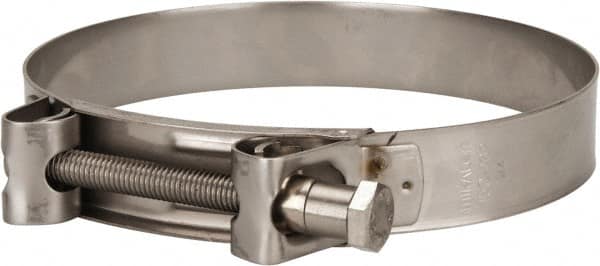 Mikalor - 6" Hose, 1.1" Wide x 0.051" Thick, T-Bolt Hose Clamp - 5.91 to 6.38" Diam, Stainless Steel - Strong Tooling