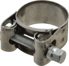 Mikalor - 1-1/8" Hose, 0.71" Wide x 0.04" Thick, T-Bolt Hose Clamp - 1.06 to 1.14" Diam, Stainless Steel Band, Housing & Zinc Plated Screw - Strong Tooling