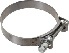 Mikalor - 5-1/4" Hose, 1.1" Wide x 0.051" Thick, T-Bolt Hose Clamp - 5.11 to 5.51" Diam, Stainless Steel Band, Housing & Zinc Plated Screw - Strong Tooling