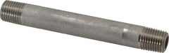 Merit Brass - Schedule 80, 1/4" Pipe x 4" Long, Grade 304/304L Stainless Steel Pipe Nipple - Seamless & Threaded - Strong Tooling