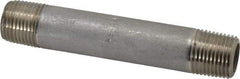 Merit Brass - Schedule 80, 1/2" Pipe x 4-1/2" Long, Grade 304/304L Stainless Steel Pipe Nipple - Seamless & Threaded - Strong Tooling