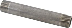 Merit Brass - Schedule 80, 3/4" Pipe x 6" Long, Grade 304/304L Stainless Steel Pipe Nipple - Seamless & Threaded - Strong Tooling