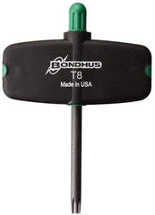 Bondhus - T8 Standard Torx Key - Wing Handle, Protanium High Torque Steel, 1-1/2" Length Under Head, 3" OAL - Strong Tooling