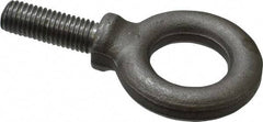 Gibraltar - 4,000 Lb Capacity, Steel, 5/8-11 Thread, Fixed Lifting Eye Bolt - Fully Threaded, 1-3/4" Shank, 1-3/4" Thread Length, Shoulder - Strong Tooling