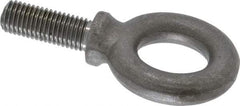 Gibraltar - 5,000 Lb Capacity, Steel, 3/4-10 Thread, Fixed Lifting Eye Bolt - Fully Threaded, 2" Shank, 2" Thread Length, Shoulder - Strong Tooling