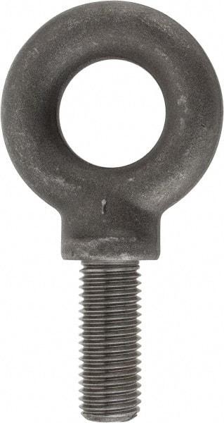 Gibraltar - 9,000 Lb Capacity, Steel, 1-8 Thread, Fixed Lifting Eye Bolt - Fully Threaded, 2-1/2" Shank, 2-1/2" Thread Length, Shoulder - Strong Tooling