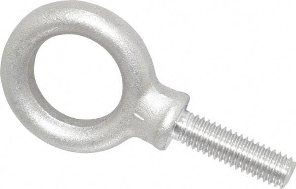 Gibraltar - 1,160 Lb Capacity, Stainless Steel, 3/8-16 Thread, Fixed Lifting Eye Bolt - Fully Threaded, 1-1/4" Shank, 1-1/4" Thread Length, Shoulder - Strong Tooling