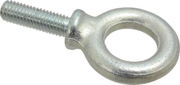 Gibraltar - 2,100 Lb Capacity, Steel, 1/2-13 Thread, Fixed Lifting Eye Bolt - Fully Threaded, 1-1/2" Shank, 1-3/4" Thread Length, Shoulder - Strong Tooling