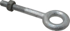 Gibraltar - 800 Lb Capacity, Steel, 5/16-18 Thread, Fixed Lifting Eye Bolt - Partially Threaded, 2-1/4" Shank, 1-1/4" Thread Length, No Shoulder - Strong Tooling