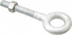 Gibraltar - 1,200 Lb Capacity, Steel, 3/8-16 Thread, Fixed Lifting Eye Bolt - Partially Threaded, 2-1/2" Shank, 1-1/2" Thread Length, No Shoulder - Strong Tooling