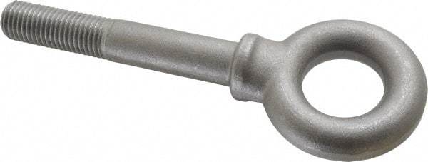 Gibraltar - 9,000 Lb Capacity, Steel, 1-8 Thread, Lifting Eye Bolt - Partially Threaded, 6" Shank, 2-1/2" Thread Length, Shoulder - Strong Tooling