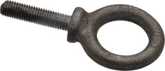 Gibraltar - 500 Lb Capacity, Steel, 1/4-28 Thread, Fixed Lifting Eye Bolt - Fully Threaded, 1" Shank, 1" Thread Length, Shoulder - Strong Tooling