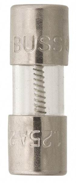 Cooper Bussmann - 250 VAC, 32 VDC, 2 Amp, Time Delay Miniature Glass Fuse - 15mm OAL, 10 at 125 V kA Rating, 5mm Diam - Strong Tooling