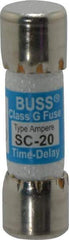 Cooper Bussmann - 170 VDC, 600 VAC, 20 Amp, Time Delay Size Rejecting/NonRejecting Fuse - Fuse Holder Mount, 1-13/32" OAL, 10 at DC, 100 at AC (RMS) kA Rating, 13/32" Diam - Strong Tooling