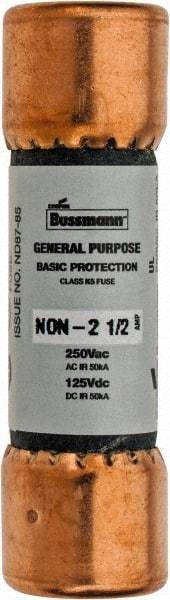 Cooper Bussmann - 125 VDC, 250 VAC, 2.5 Amp, Fast-Acting General Purpose Fuse - Fuse Holder Mount, 50.8mm OAL, 50 at AC/DC kA Rating, 9/16" Diam - Strong Tooling