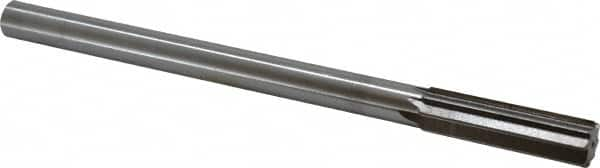 Interstate - 0.654" High Speed Steel 6 Flute Chucking Reamer - Straight Flute, 9/16" Straight Shank, 2-1/4" Flute Length, 9" OAL - Strong Tooling