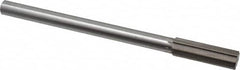 Interstate - 0.698" High Speed Steel 6 Flute Chucking Reamer - Straight Flute, 9/16" Straight Shank, 2-1/4" Flute Length, 9" OAL - Strong Tooling