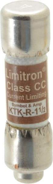 Cooper Bussmann - 600 VAC, 1.5 Amp, Fast-Acting General Purpose Fuse - Fuse Holder Mount, 1-1/2" OAL, 200 at AC (RMS) kA Rating, 13/32" Diam - Strong Tooling