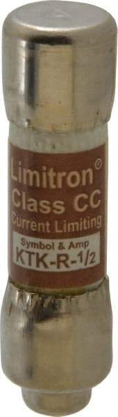 Cooper Bussmann - 600 VAC, 0.5 Amp, Fast-Acting General Purpose Fuse - Fuse Holder Mount, 1-1/2" OAL, 200 at AC (RMS) kA Rating, 13/32" Diam - Strong Tooling