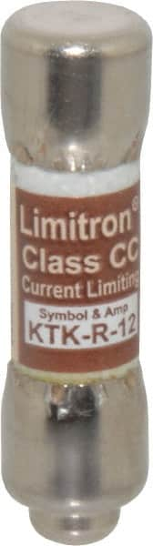 Cooper Bussmann - 600 VAC, 12 Amp, Fast-Acting General Purpose Fuse - Fuse Holder Mount, 1-1/2" OAL, 200 at AC (RMS) kA Rating, 13/32" Diam - Strong Tooling