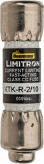 Cooper Bussmann - 600 VAC, 0.2 Amp, Fast-Acting General Purpose Fuse - Fuse Holder Mount, 1-1/2" OAL, 200 at AC (RMS) kA Rating, 13/32" Diam - Strong Tooling