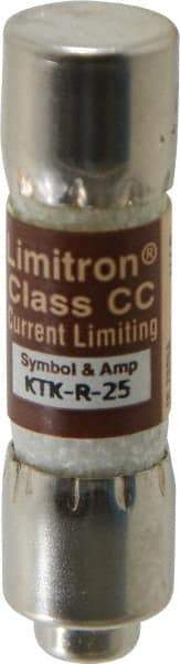 Cooper Bussmann - 600 VAC, 25 Amp, Fast-Acting General Purpose Fuse - Fuse Holder Mount, 1-1/2" OAL, 200 at AC (RMS) kA Rating, 13/32" Diam - Strong Tooling