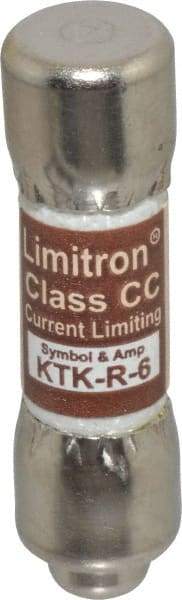 Cooper Bussmann - 600 VAC, 6 Amp, Fast-Acting General Purpose Fuse - Fuse Holder Mount, 1-1/2" OAL, 200 at AC (RMS) kA Rating, 13/32" Diam - Strong Tooling