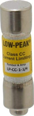 Cooper Bussmann - 300 VDC, 600 VAC, 1.25 Amp, Time Delay General Purpose Fuse - Fuse Holder Mount, 1-1/2" OAL, 20 at DC, 200 at AC (RMS) kA Rating, 13/32" Diam - Strong Tooling