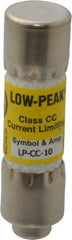 Cooper Bussmann - 150 VDC, 600 VAC, 10 Amp, Time Delay General Purpose Fuse - Fuse Holder Mount, 1-1/2" OAL, 20 at DC, 200 at AC (RMS) kA Rating, 13/32" Diam - Strong Tooling