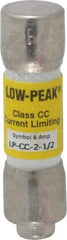 Cooper Bussmann - 300 VDC, 600 VAC, 2.5 Amp, Time Delay General Purpose Fuse - Fuse Holder Mount, 1-1/2" OAL, 20 at DC, 200 at AC (RMS) kA Rating, 13/32" Diam - Strong Tooling