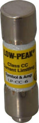 Cooper Bussmann - 150 VDC, 600 VAC, 6 Amp, Time Delay General Purpose Fuse - Fuse Holder Mount, 1-1/2" OAL, 20 at DC, 200 at AC (RMS) kA Rating, 13/32" Diam - Strong Tooling