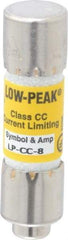 Cooper Bussmann - 150 VDC, 600 VAC, 8 Amp, Time Delay General Purpose Fuse - Fuse Holder Mount, 1-1/2" OAL, 20 at DC, 200 at AC (RMS) kA Rating, 13/32" Diam - Strong Tooling