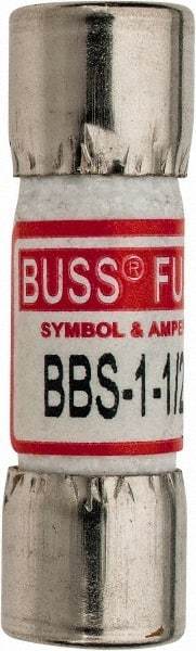 Cooper Bussmann - 600 VAC, 1.5 Amp, Fast-Acting General Purpose Fuse - Fuse Holder Mount, 1-3/8" OAL, 10 at AC kA Rating, 13/32" Diam - Strong Tooling