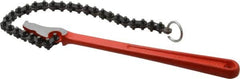 Ridgid - 2" Max Pipe Capacity, 15-3/4" Long, Chain Wrench - 4" Actual OD, 12" Handle Length - Strong Tooling