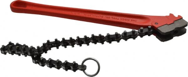 Ridgid - 2" Max Pipe Capacity, 18-1/2" Long, Chain Wrench - 5" Actual OD, 14" Handle Length - Strong Tooling