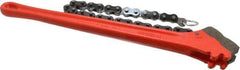 Ridgid - 2-1/2" Max Pipe Capacity, 20-1/4" Long, Chain Wrench - 5" Actual OD, 18" Handle Length - Strong Tooling