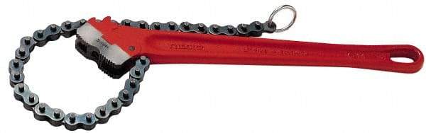 Ridgid - 4-1/2" Max Pipe Capacity, 29" Long, Chain Wrench - 7-1/2" Actual OD, 36" Handle Length - Strong Tooling