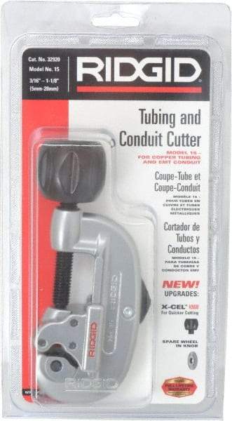 Ridgid - 3/16" to 1-1/8" Pipe Capacity, Screw Feed Tubing Cutter - Cuts Copper, Aluminum, Brass - Strong Tooling