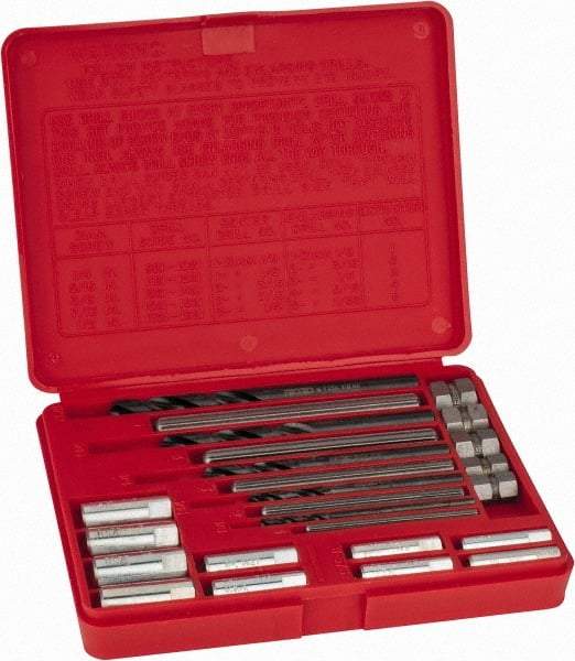 Ridgid - 20 Piece Screw Extractor & Drill Set - Plastic Set Box - Strong Tooling