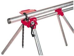 Ridgid - 1/8" to 5" Pipe Capacity, Top Screw Stand Chain Vise - Strong Tooling