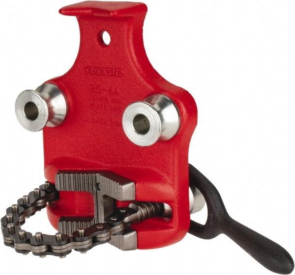 Ridgid - 1/8" to 4" Pipe Capacity, Bottom Screw Bench Chain Vise - Strong Tooling