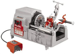 Ridgid - 1/8 to 2 Inch Pipe, 36 RPM Spindle Speed, 1/2 hp, Pipe Threading Machine - Forward, Off, Reverse with Integral Safety Foot Switch Motor Control, Model 341 Reamer, 115 Volts - Strong Tooling