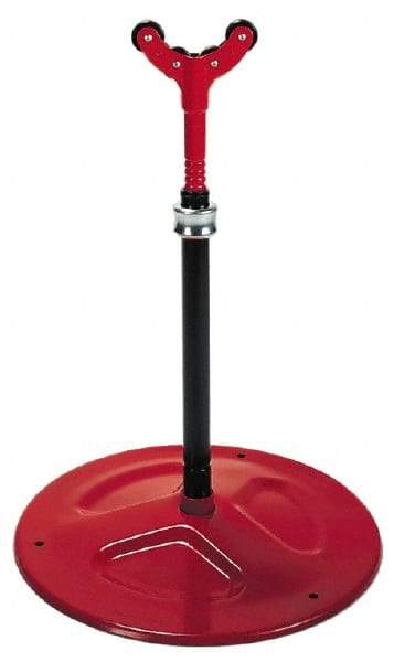 Ridgid - 1/4" to 6" Pipe Capacity, Adjustable Pipe Stand with Plain Support Head - 23" to 33" High, 2,500 Lb Capacity - Strong Tooling