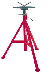 Ridgid - 12" Pipe Capacity, Adjustable Pipe Stand with V-Head - 28" to 53" High, 2,500 Lb Capacity - Strong Tooling